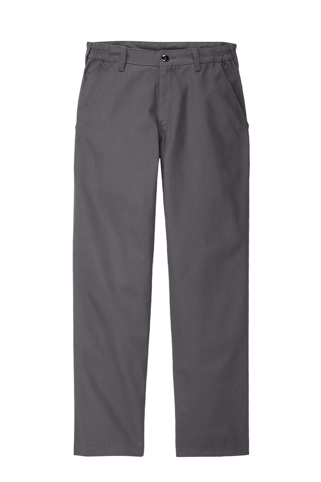 Red Kap PT60 Mens Elastic Insert Wrinkle Resistant Pants w/ Pocket Charcoal Grey Flat Front