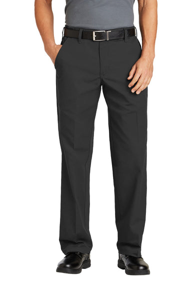 Red Kap PT60 Mens Elastic Insert Wrinkle Resistant Pants w/ Pocket Charcoal Grey Model Front