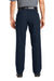 Red Kap PT60 Mens Elastic Insert Wrinkle Resistant Pants w/ Pocket Navy Blue Model Back