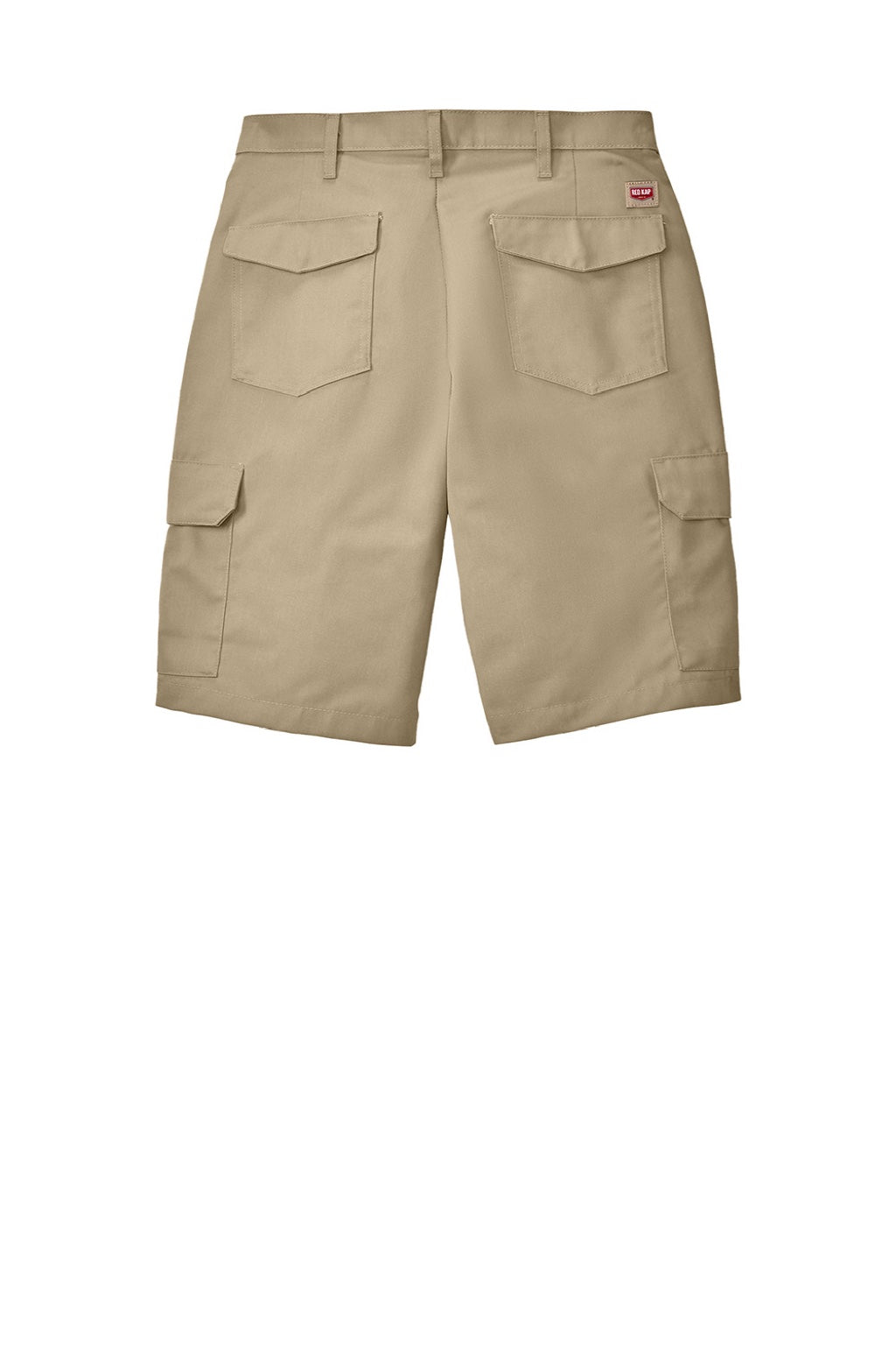 Red Kap PT66 Mens Industrial Stain Resistant Cargo Shorts w/ Pockets Khaki Brown Flat Back