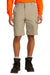 Red Kap PT66 Mens Industrial Stain Resistant Cargo Shorts w/ Pockets Khaki Brown Model Front