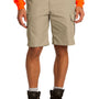 Red Kap Mens Industrial Stain Resistant Cargo Shorts w/ Pockets - Khaki Brown