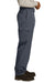 Red Kap PT88 Mens Industrial Wrinkle Resistant Cargo Pants w/ Pockets Charcoal Grey Model Side
