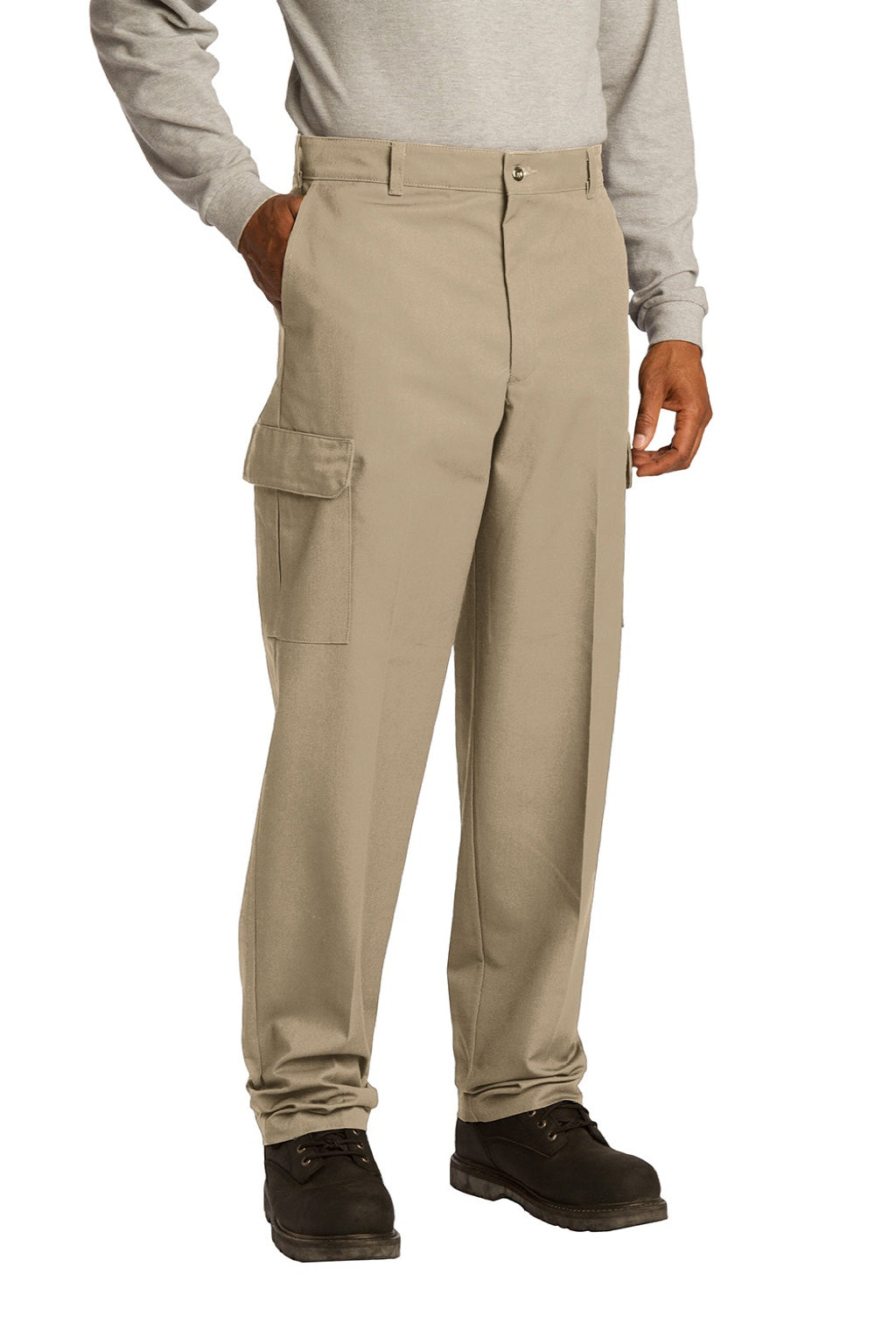 Red Kap PT88 Mens Industrial Wrinkle Resistant Cargo Pants w/ Pockets Khaki Brown Model 3q