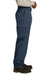 Red Kap PT88 Mens Industrial Wrinkle Resistant Cargo Pants w/ Pockets Navy Blue Model Side