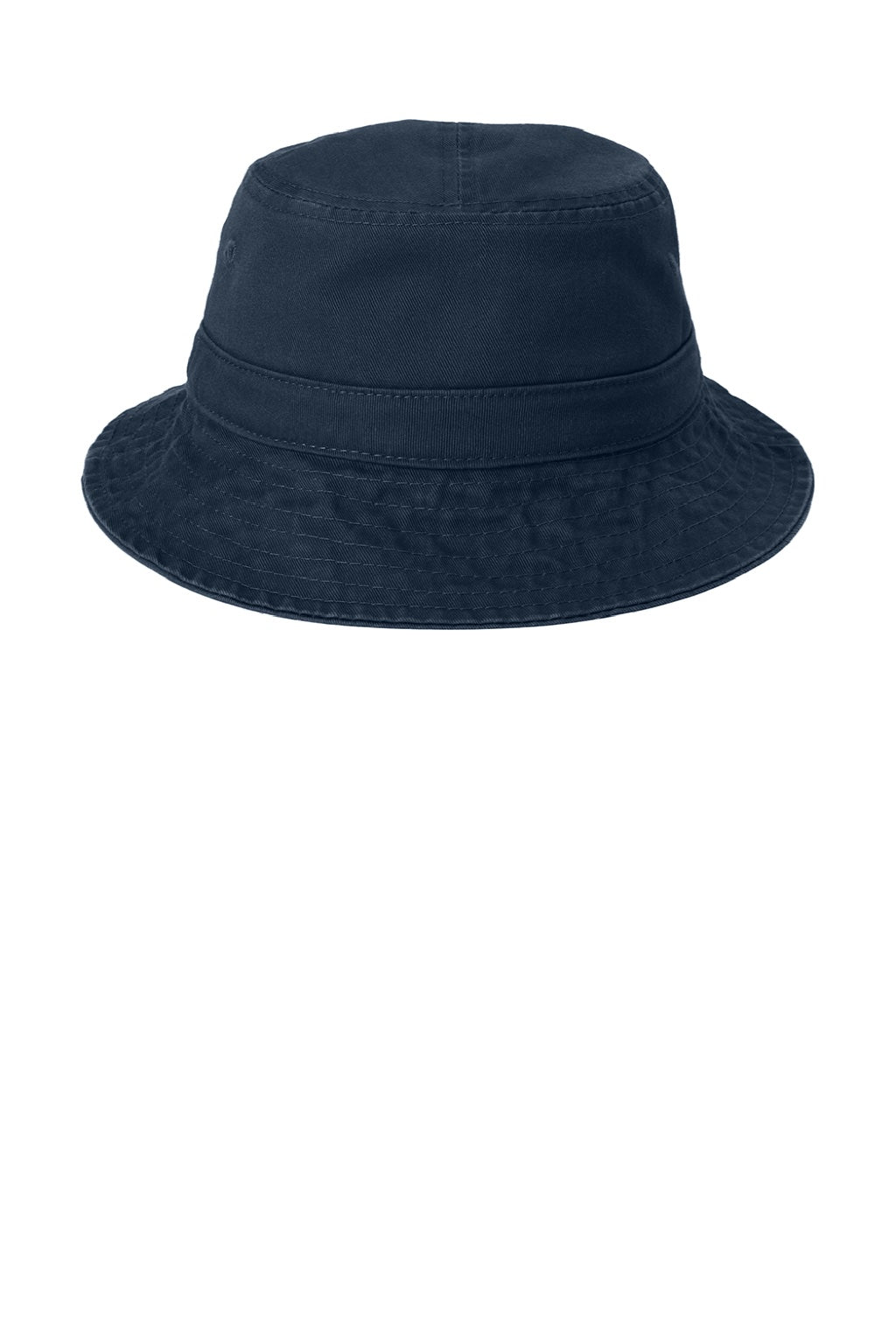 Port Authority Hats PWSH2 Mens Bucket Hat Navy Blue Flat Front