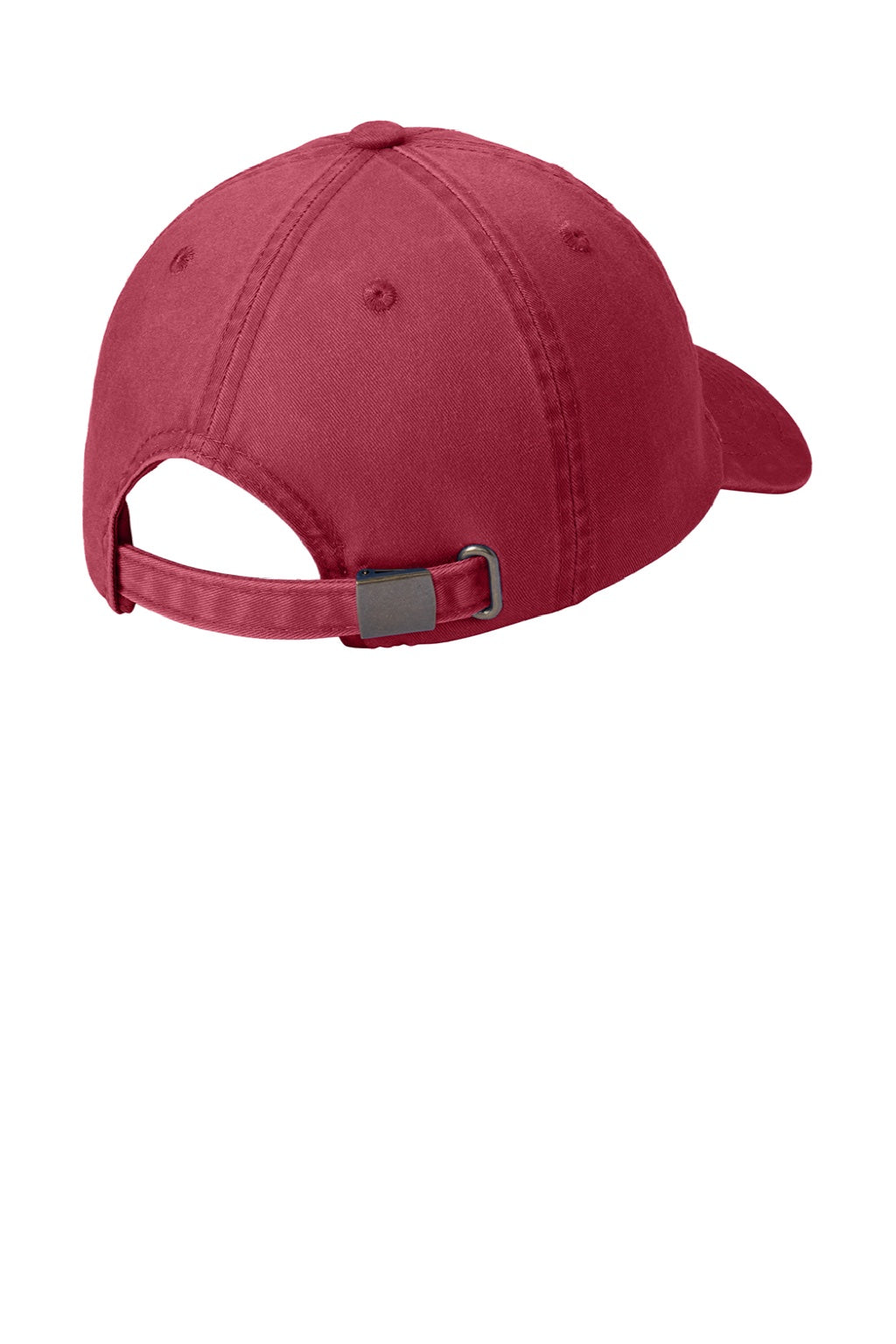 Port Authority Hats PWU Mens Adjustable Hat Berry Red Flat Back