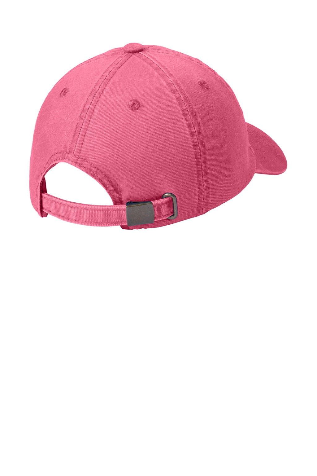 Port Authority Hats PWU Mens Adjustable Hat Bright Pink Flat Back