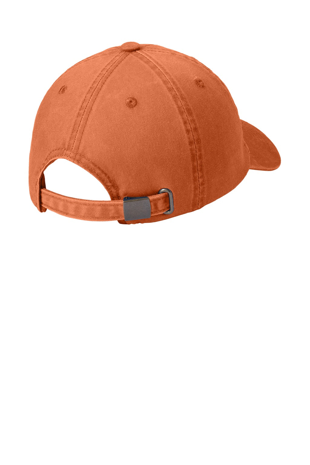 Port Authority Hats PWU Mens Adjustable Hat Cooked Carrot Orange Flat Back