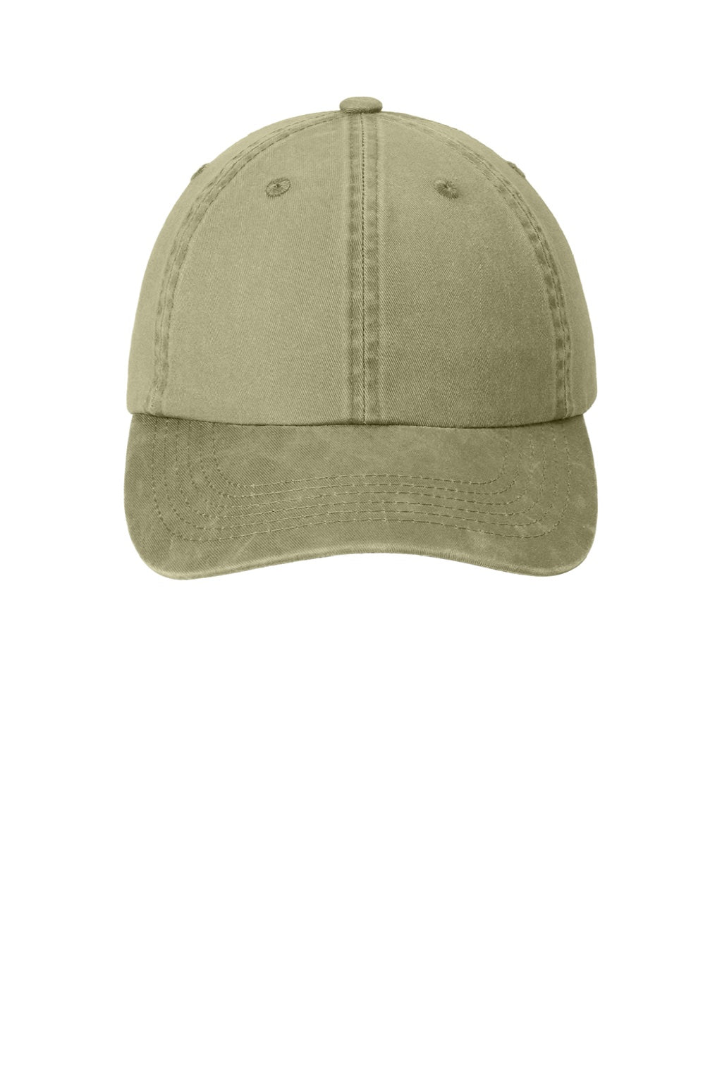 Port Authority Hats PWU Mens Adjustable Hat Khaki Flat Front