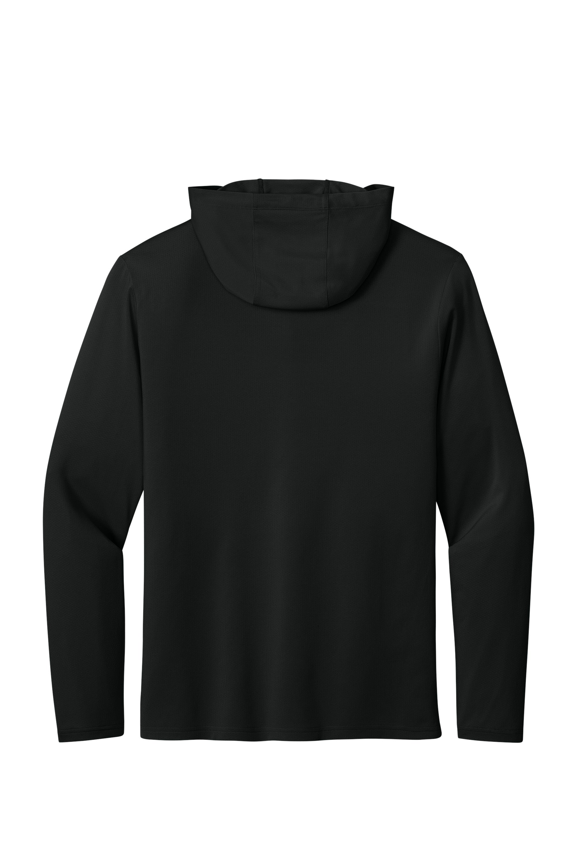 Richardson RA7110LSH Mens Clutch Long Sleeve Hooded T-Shirt Hoodie Black Flat Back