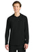 Richardson RA7110LSH Mens Clutch Long Sleeve Hooded T-Shirt Hoodie Black Model Front