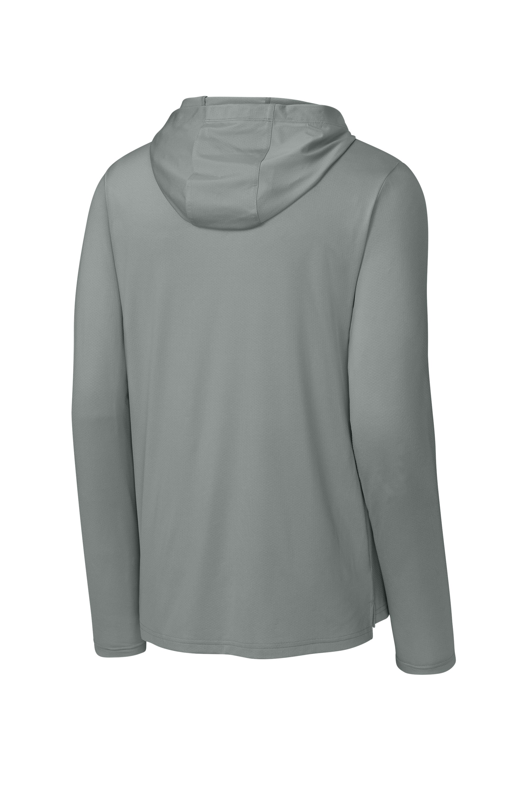 Richardson RA7110LSH Mens Clutch Long Sleeve Hooded T-Shirt Hoodie Grey Forn Back