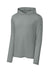Richardson RA7110LSH Mens Clutch Long Sleeve Hooded T-Shirt Hoodie Grey Form Front
