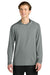 Richardson RA7110LSH Mens Clutch Long Sleeve Hooded T-Shirt Hoodie Grey Model Front