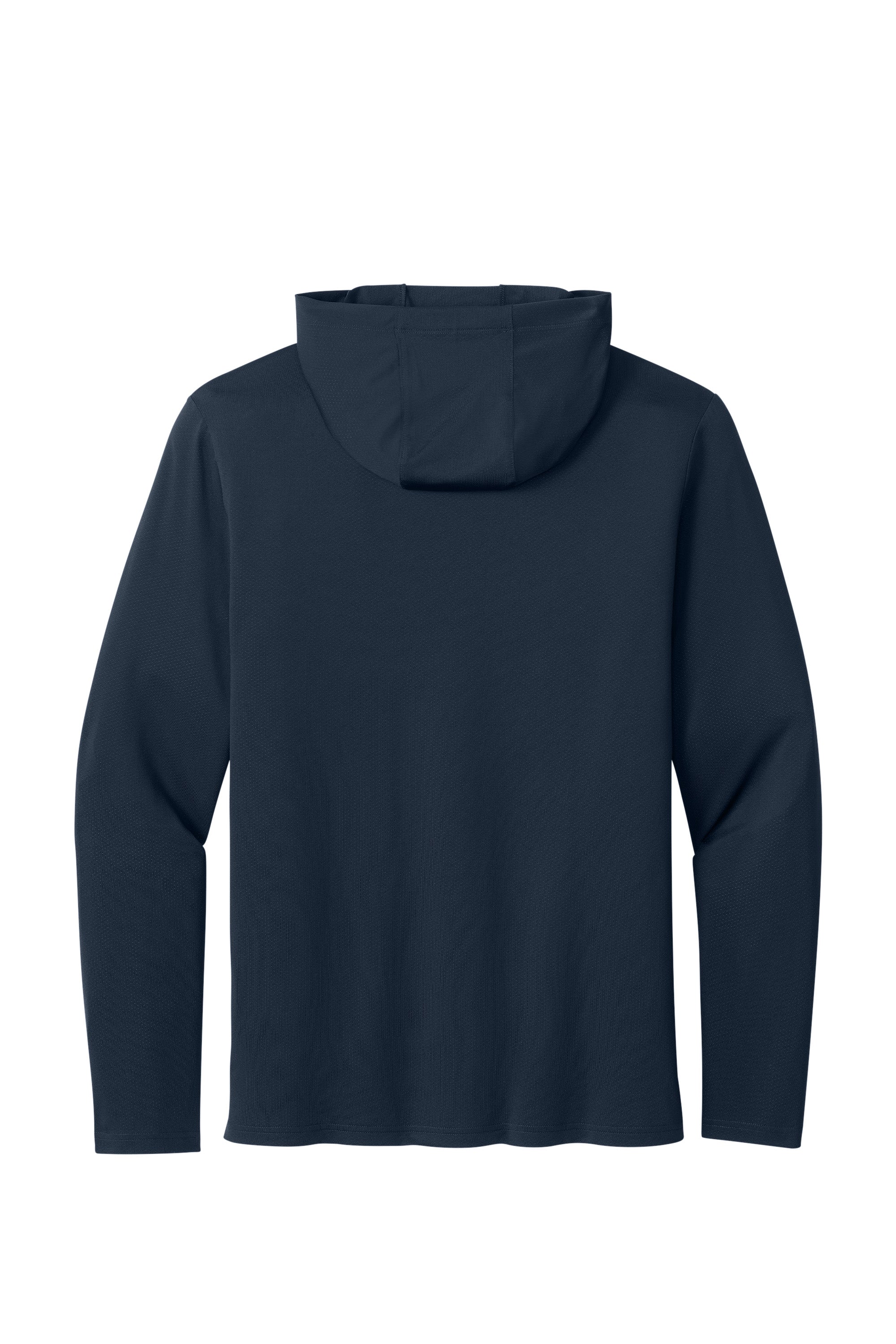 Richardson RA7110LSH Mens Clutch Long Sleeve Hooded T-Shirt Hoodie Navy Blue Flat Back