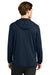Richardson RA7110LSH Mens Clutch Long Sleeve Hooded T-Shirt Hoodie Navy Blue Model Back
