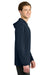 Richardson RA7110LSH Mens Clutch Long Sleeve Hooded T-Shirt Hoodie Navy Blue Model Side