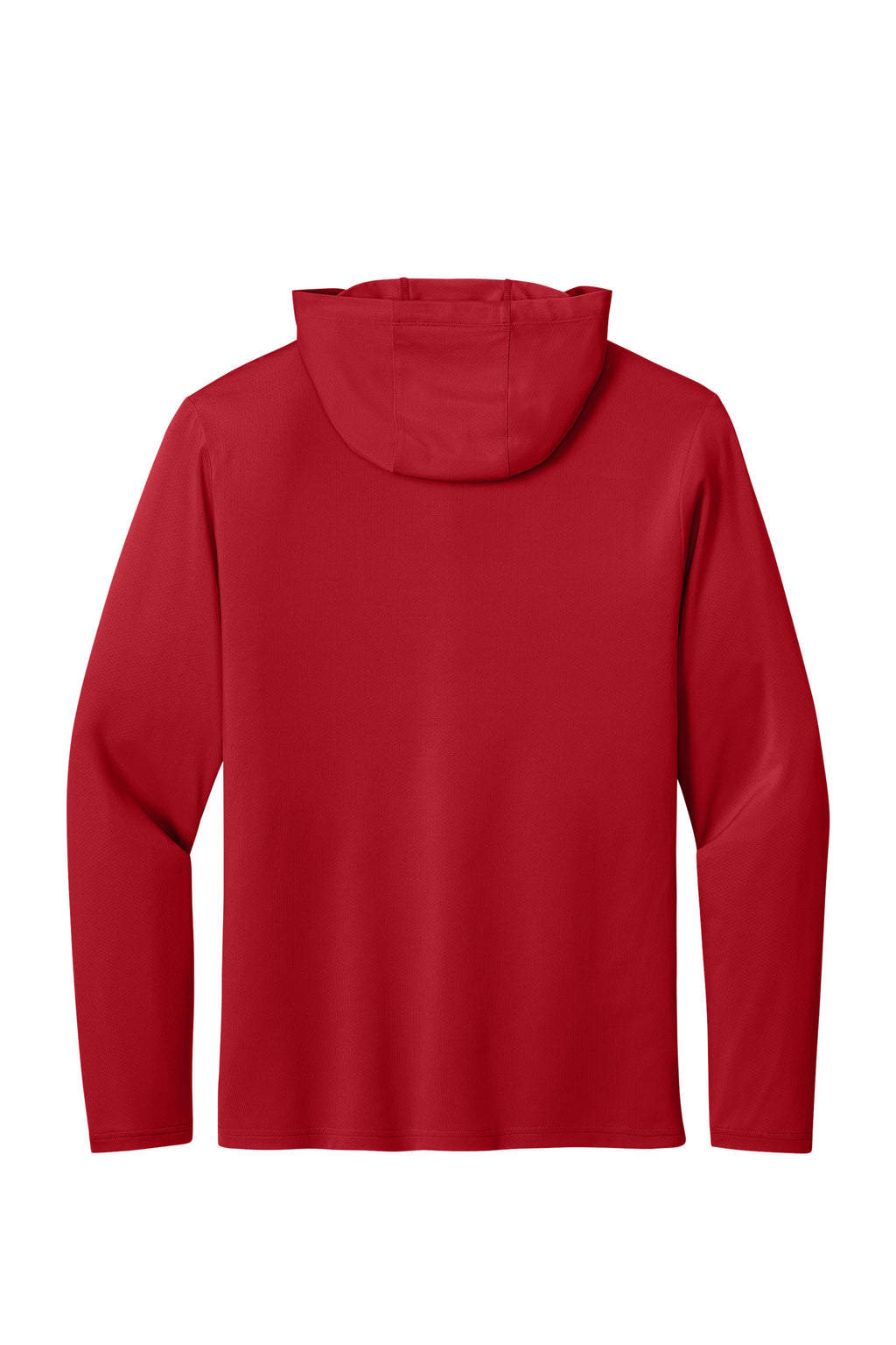 Richardson RA7110LSH Mens Clutch Long Sleeve Hooded T-Shirt Hoodie Red Flat Back