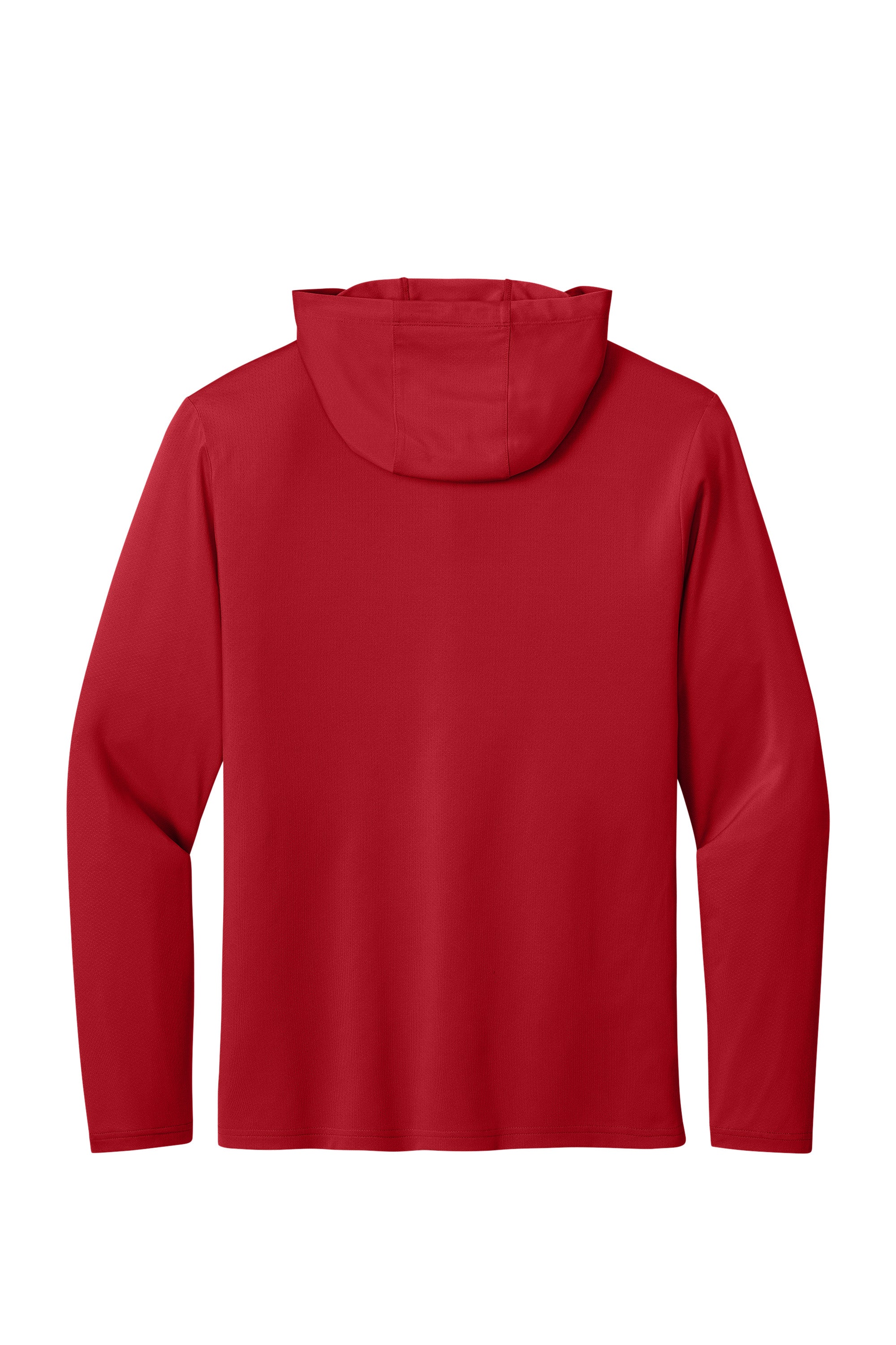 Richardson RA7110LSH Mens Clutch Long Sleeve Hooded T-Shirt Hoodie Red Flat Back