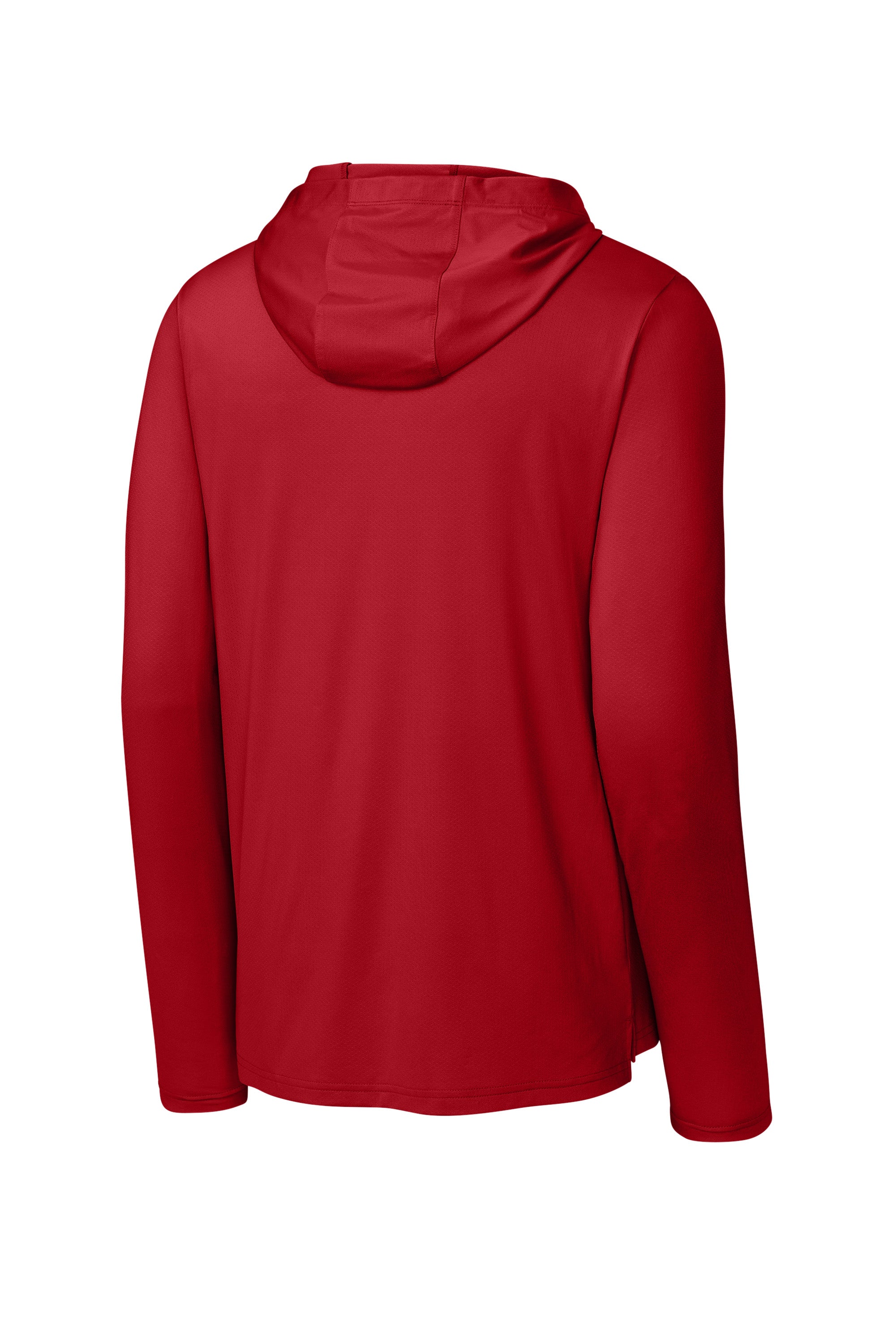 Richardson RA7110LSH Mens Clutch Long Sleeve Hooded T-Shirt Hoodie Red Forn Back