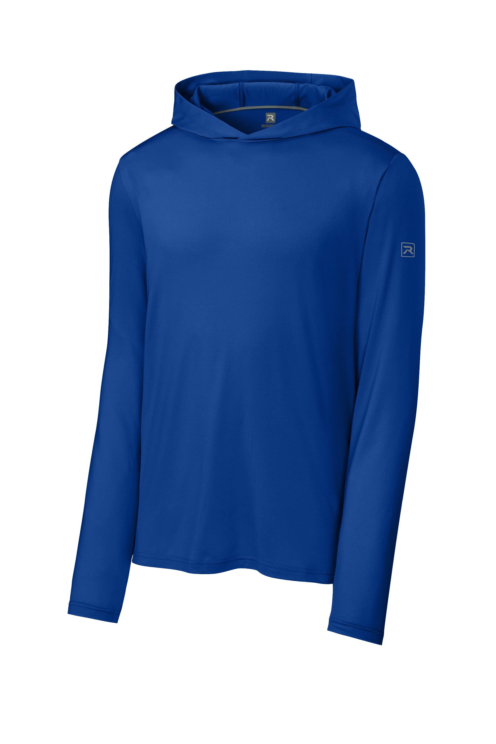 Richardson RA7110LSH Mens Clutch Long Sleeve Hooded T-Shirt Hoodie Royal Blue Form Front