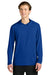 Richardson RA7110LSH Mens Clutch Long Sleeve Hooded T-Shirt Hoodie Royal Blue Model Front
