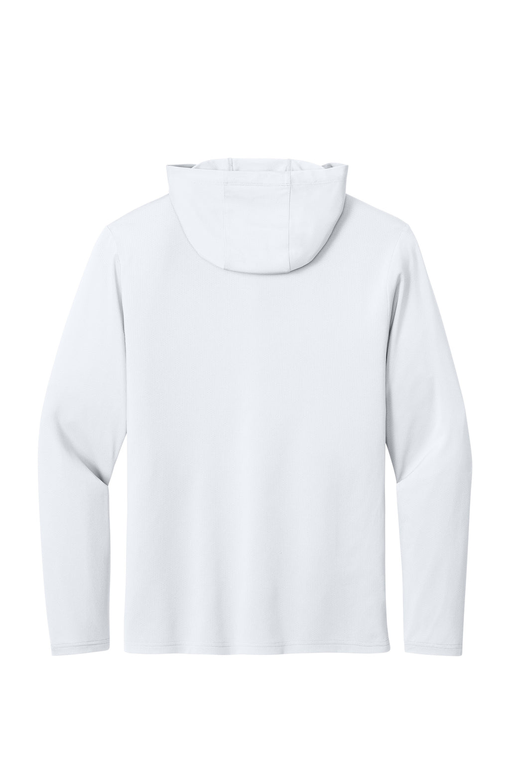 Richardson RA7110LSH Mens Clutch Long Sleeve Hooded T-Shirt Hoodie White Flat Back