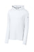 Richardson RA7110LSH Mens Clutch Long Sleeve Hooded T-Shirt Hoodie White Form Front