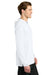 Richardson RA7110LSH Mens Clutch Long Sleeve Hooded T-Shirt Hoodie White Model Side