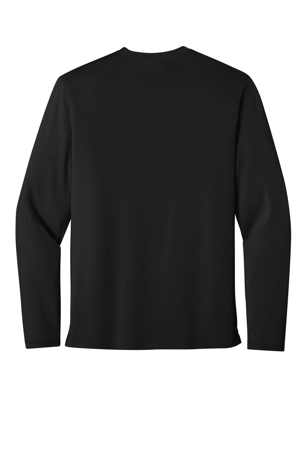 Richardson RA7110LS Mens Clutch Long Sleeve Crewneck T-Shirt Black Flat Back