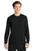 Richardson RA7110LS Mens Clutch Long Sleeve Crewneck T-Shirt Black Model Front