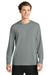 Richardson RA7110LS Mens Clutch Long Sleeve Crewneck T-Shirt Grey Model Front