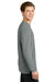 Richardson RA7110LS Mens Clutch Long Sleeve Crewneck T-Shirt Grey Model Side