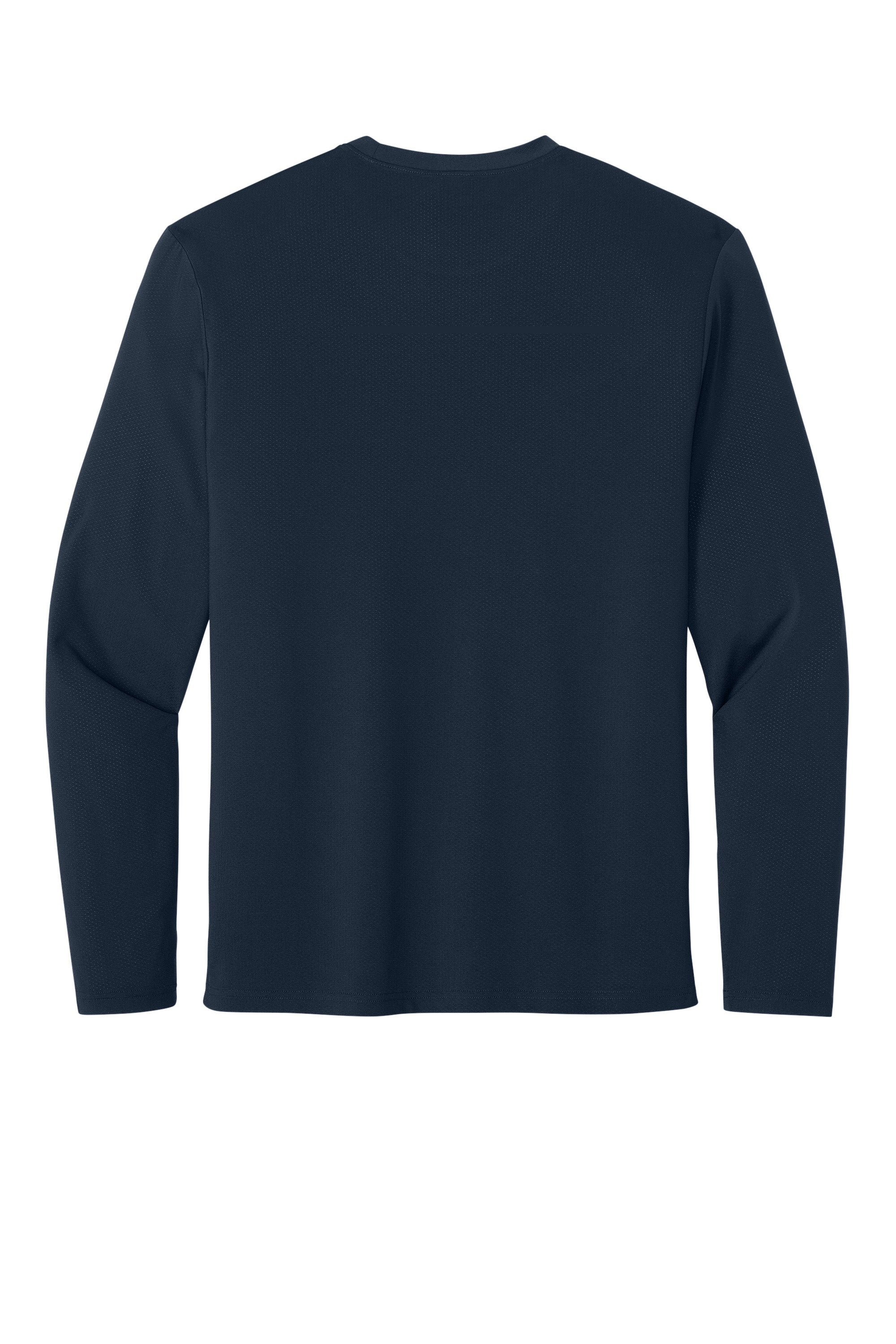 Richardson RA7110LS Mens Clutch Long Sleeve Crewneck T-Shirt Navy Blue Flat Back