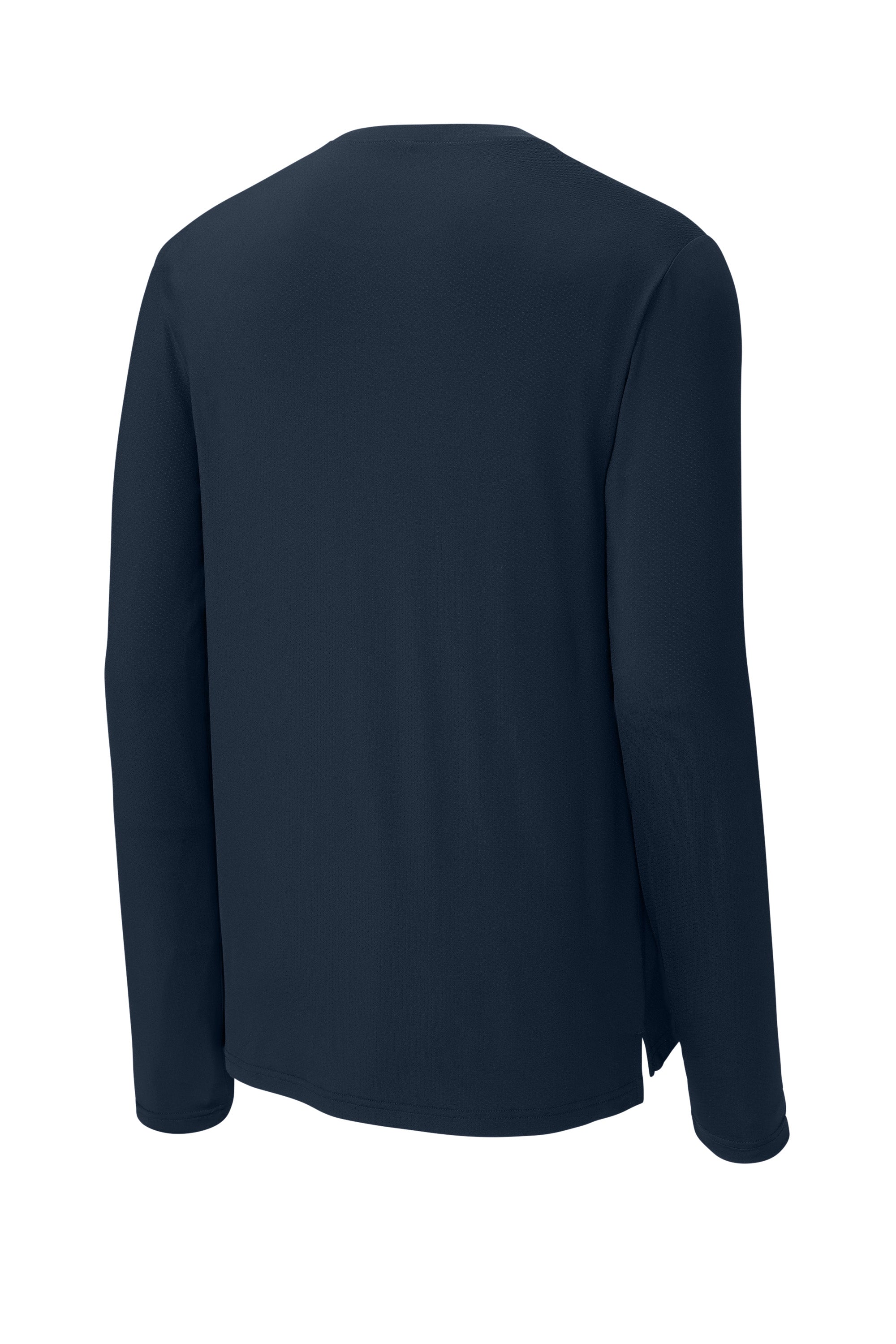 Richardson RA7110LS Mens Clutch Long Sleeve Crewneck T-Shirt Navy Blue Forn Back