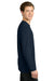 Richardson RA7110LS Mens Clutch Long Sleeve Crewneck T-Shirt Navy Blue Model Side