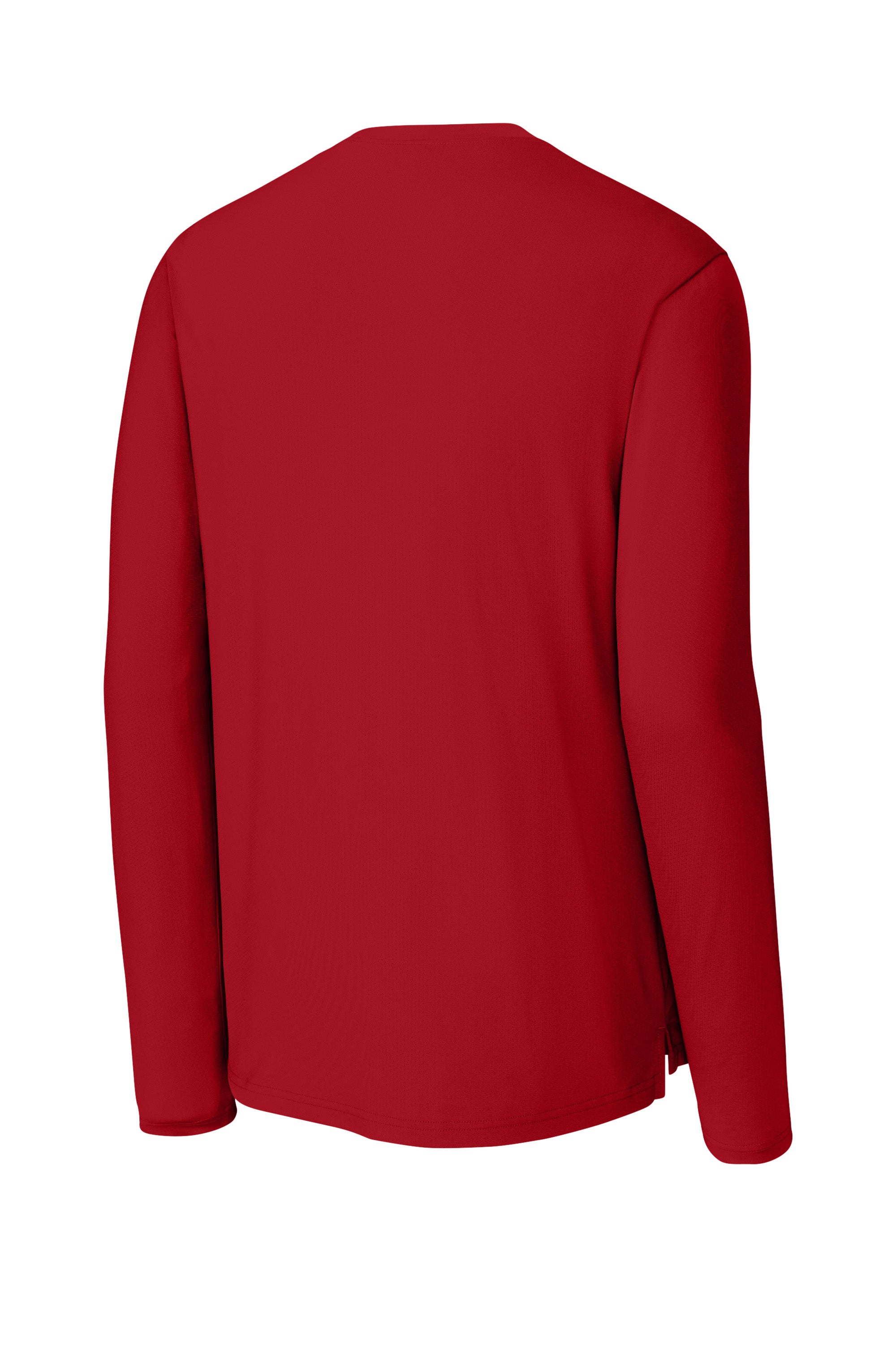 Richardson RA7110LS Mens Clutch Long Sleeve Crewneck T-Shirt Red Forn Back