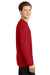 Richardson RA7110LS Mens Clutch Long Sleeve Crewneck T-Shirt Red Model Side
