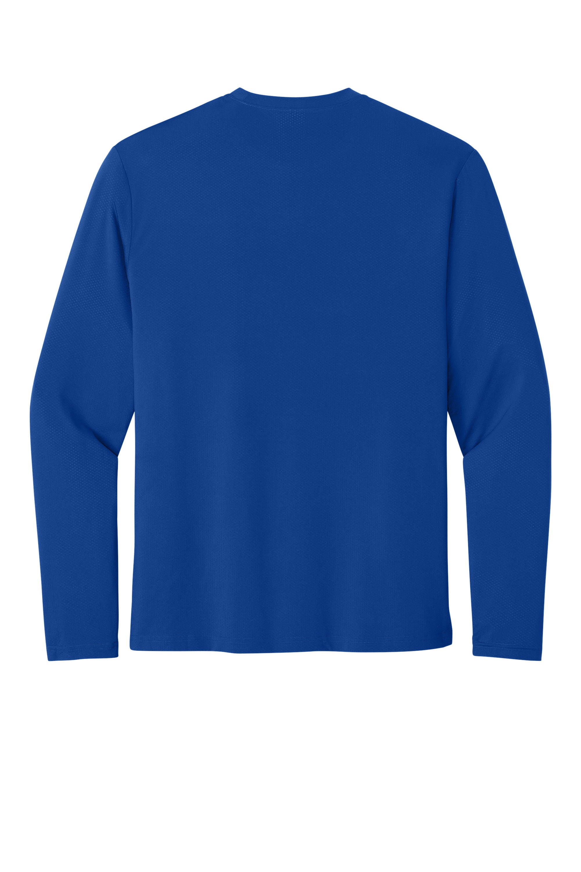 Richardson RA7110LS Mens Clutch Long Sleeve Crewneck T-Shirt Royal Blue Flat Back