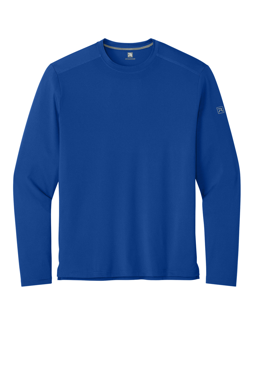 Richardson RA7110LS Mens Clutch Long Sleeve Crewneck T-Shirt Royal Blue Flat Front