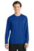 Richardson RA7110LS Mens Clutch Long Sleeve Crewneck T-Shirt Royal Blue Model Front