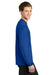 Richardson RA7110LS Mens Clutch Long Sleeve Crewneck T-Shirt Royal Blue Model Side