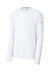 Richardson RA7110LS Mens Clutch Long Sleeve Crewneck T-Shirt White Form Front