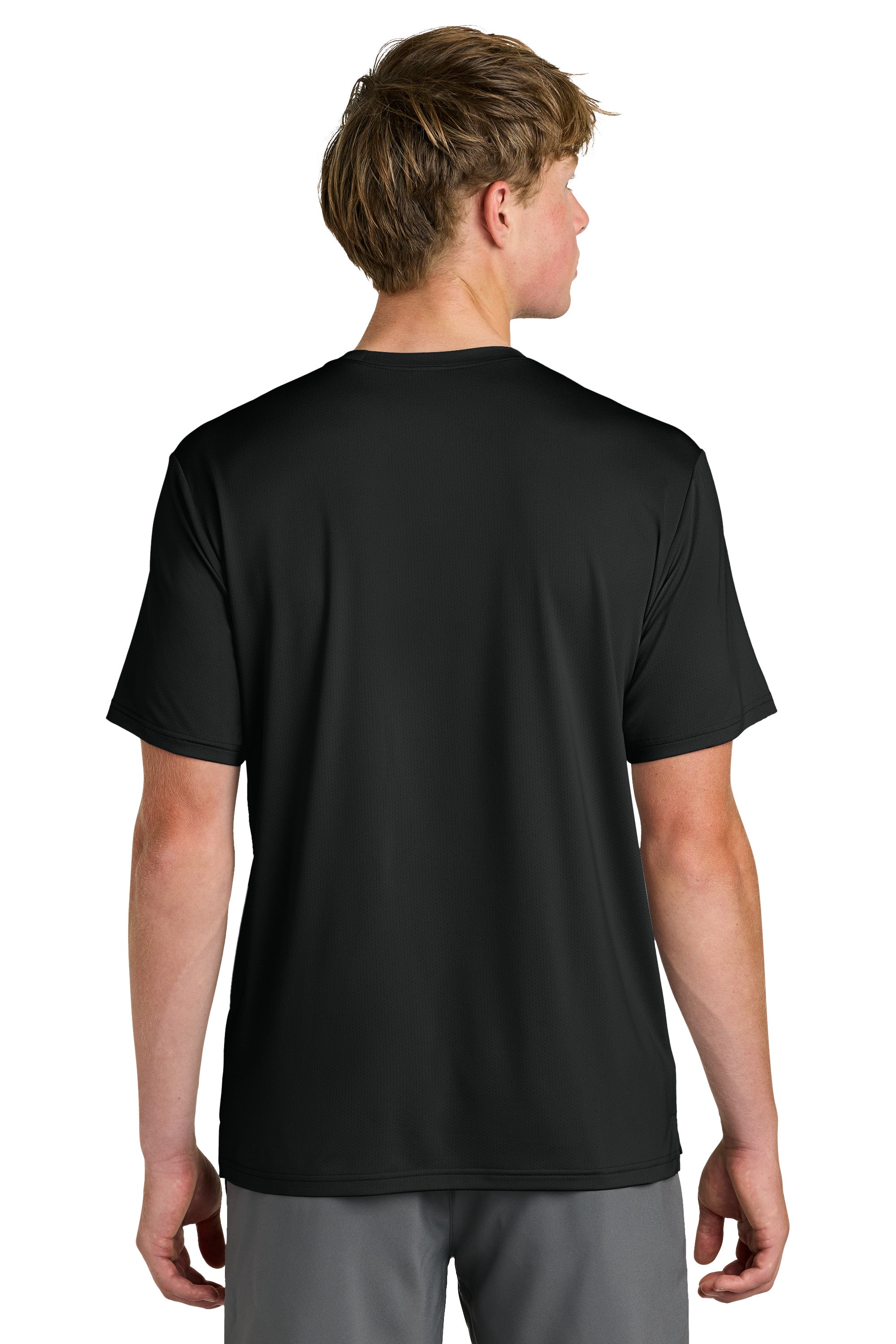 Richardson RA7110SS Mens Clutch Short Sleeve Crewneck T-Shirt Black Model Back