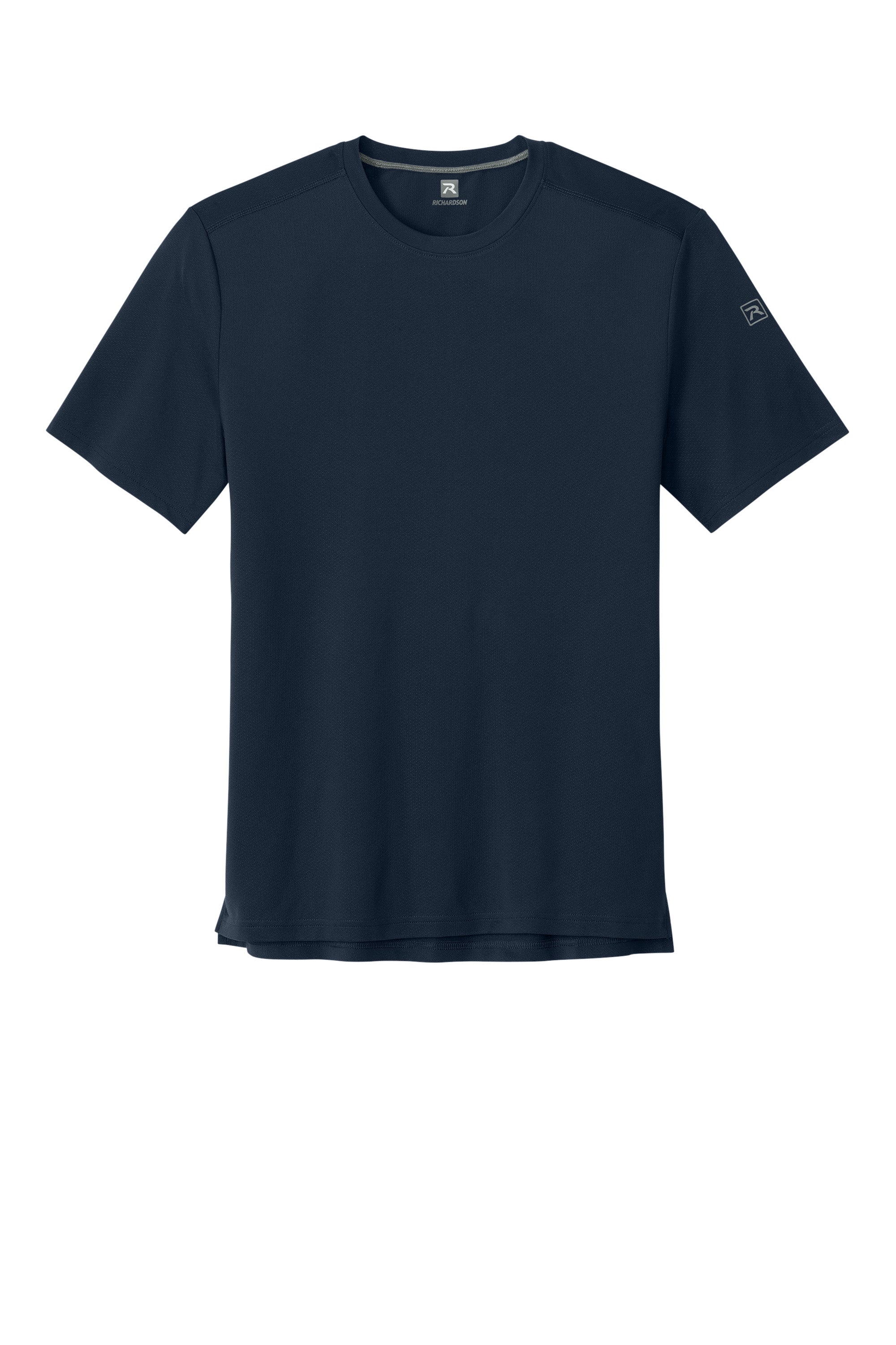 Richardson RA7110SS Mens Clutch Short Sleeve Crewneck T-Shirt Navy Blue Flat Front