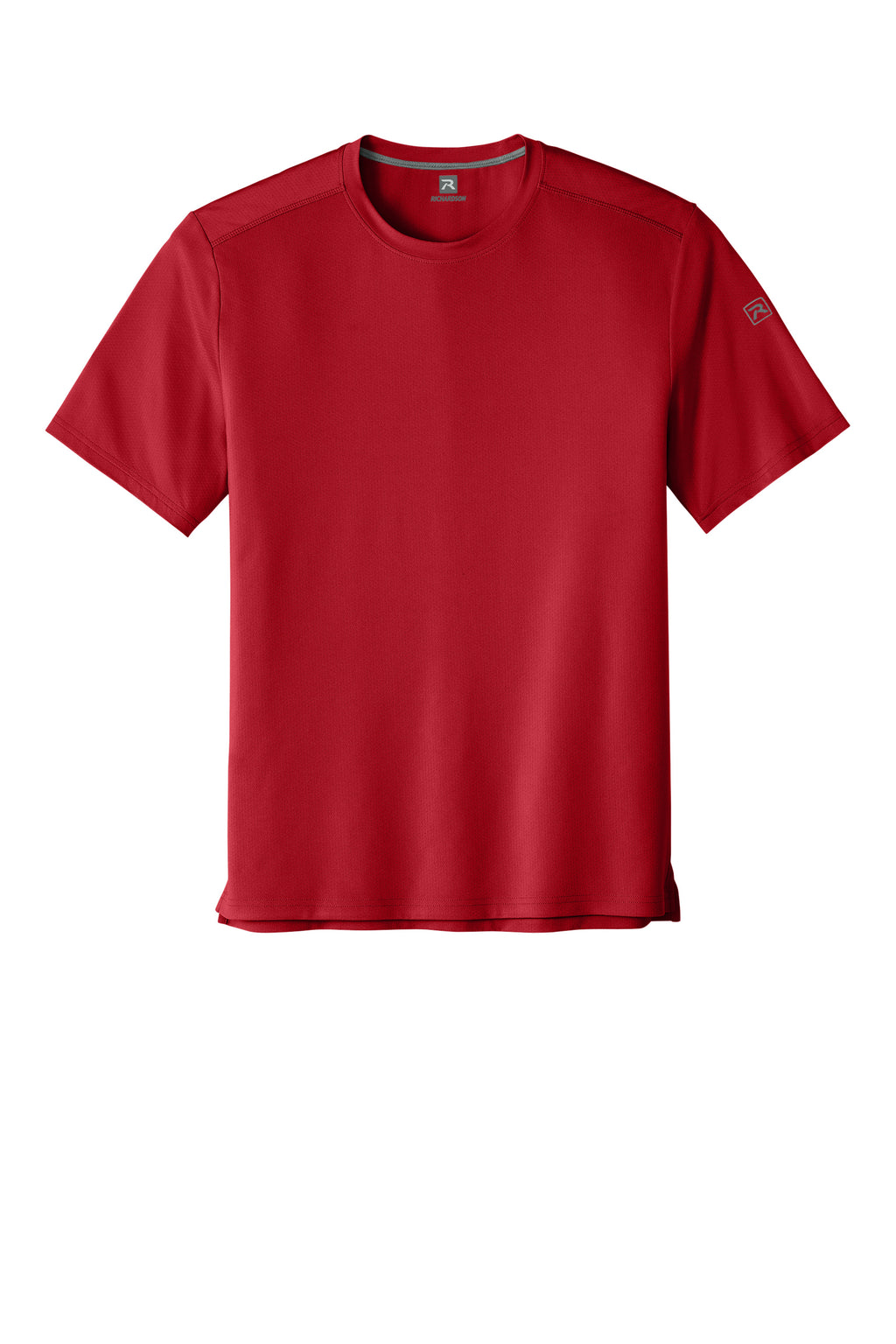 Richardson RA7110SS Mens Clutch Short Sleeve Crewneck T-Shirt Red Flat Front