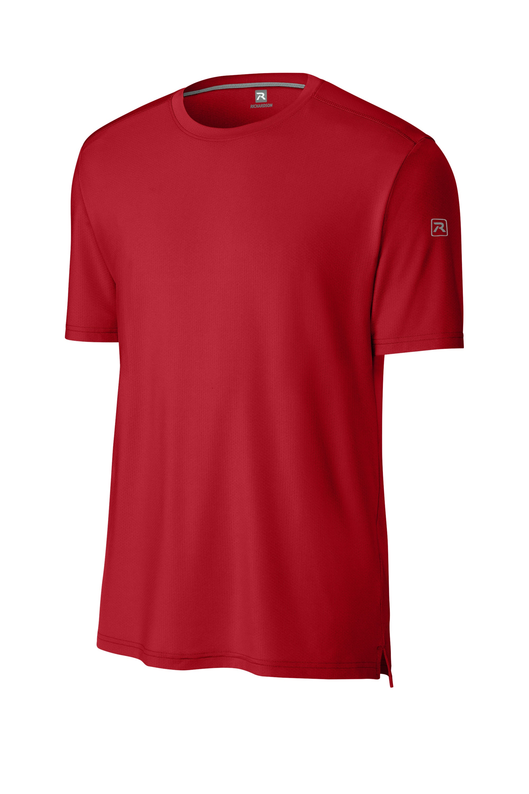 Richardson RA7110SS Mens Clutch Short Sleeve Crewneck T-Shirt Red Form Front
