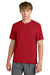 Richardson RA7110SS Mens Clutch Short Sleeve Crewneck T-Shirt Red Model Front