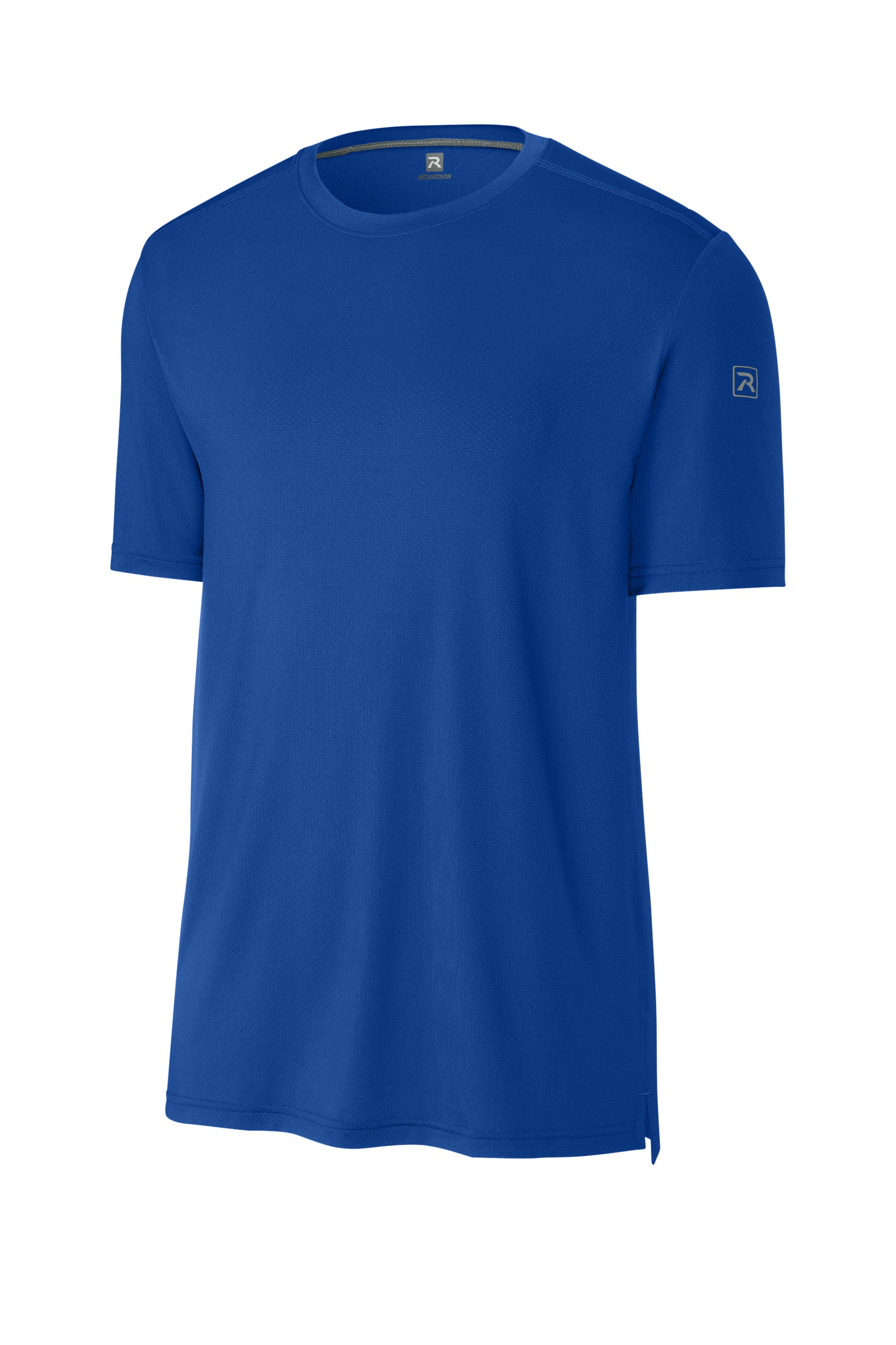 Richardson RA7110SS Mens Clutch Short Sleeve Crewneck T-Shirt Royal Blue Form Front